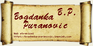 Bogdanka Puranović vizit kartica